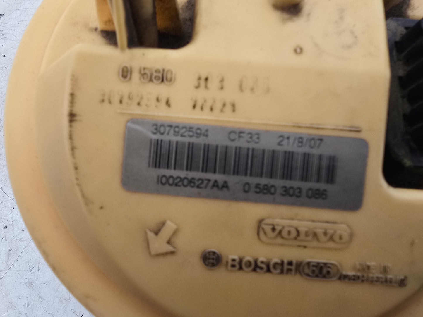 2008-2009 Volvo C30 S40 V50 C70 In-Tank Fuel Pump 30792594