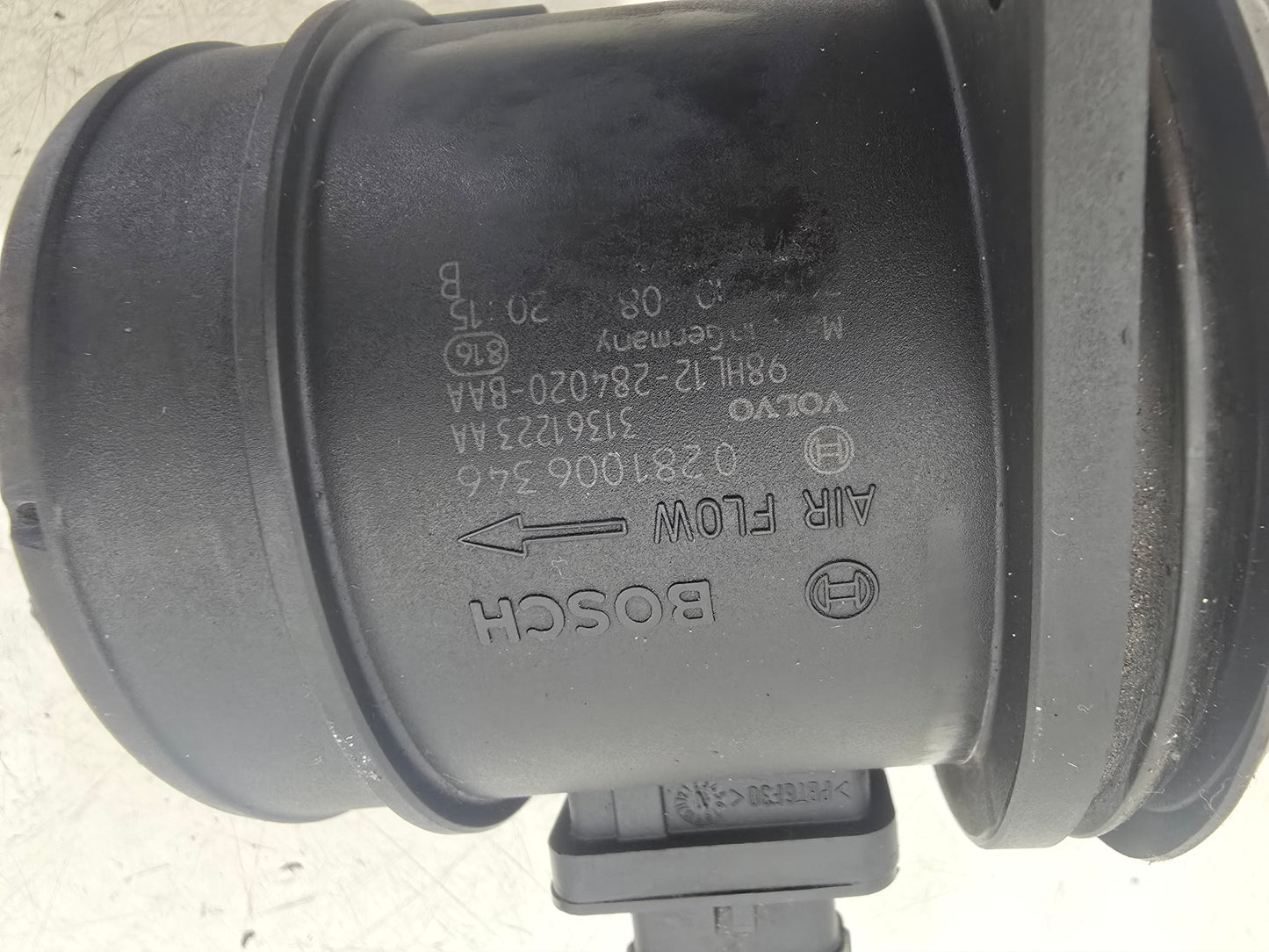 2010-2017 Volvo XC60 D5 Mass Air Flow Sensor 31361223