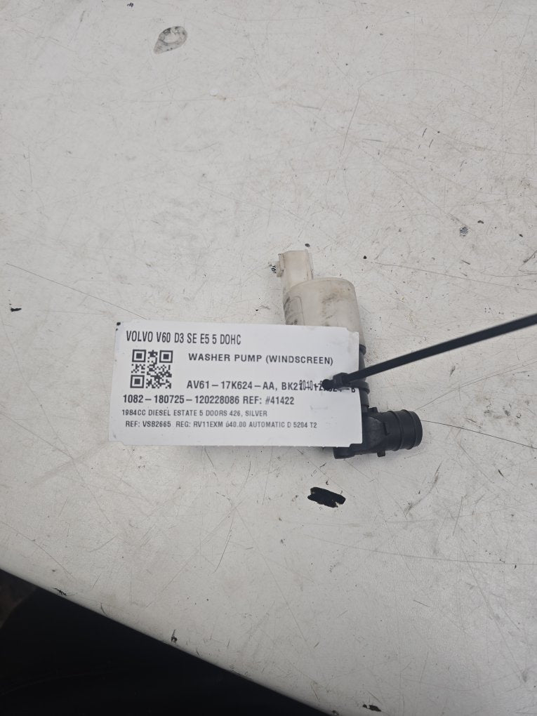 2010 - 2014 Volvo V60 Estate WASHER PUMP (WINDSCREEN) AV61-17K624-AA