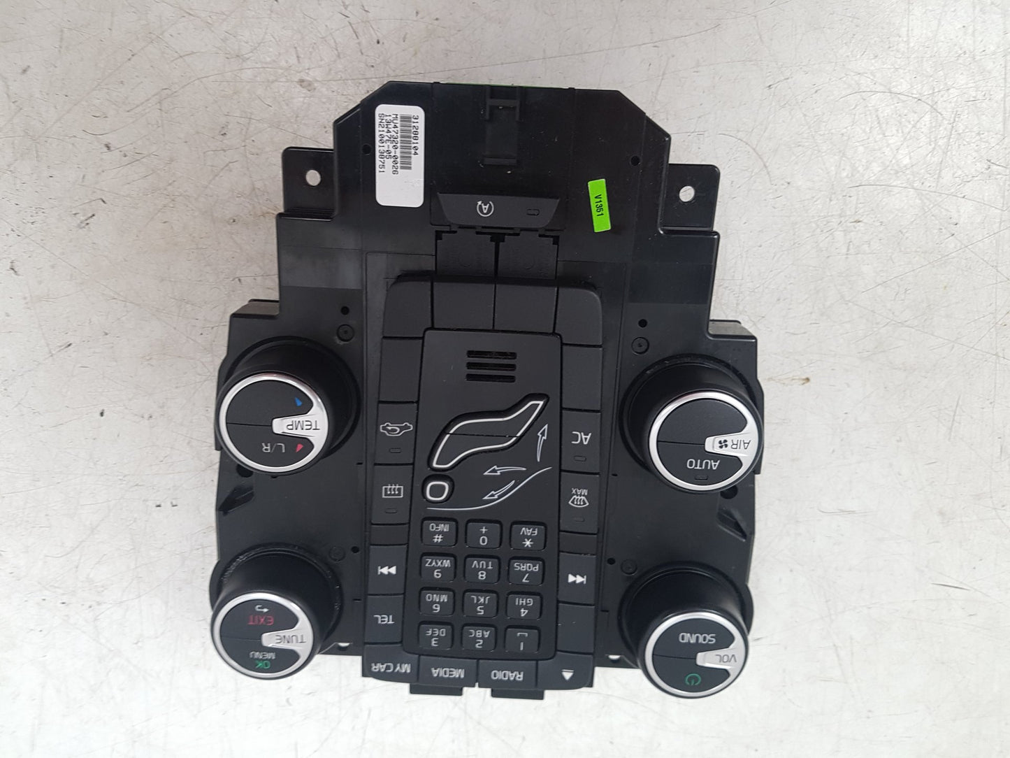 2012 - 2019 Volvo V40 Hatchback Heater Controls 31288104