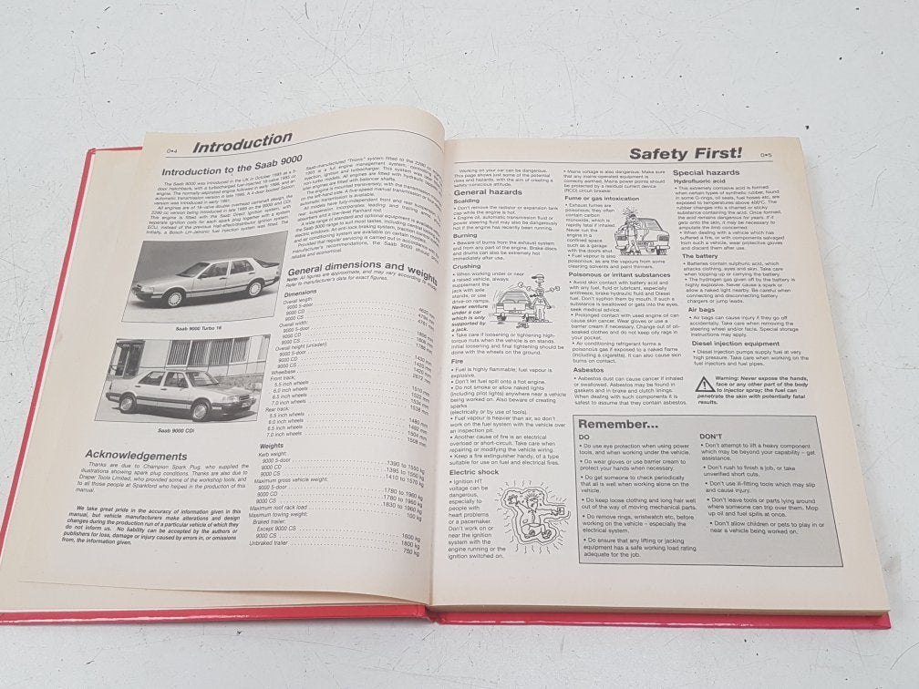 SAAB 9000 4CYL 1985 TO 1998 HAYNES SERVICE AND REPAIR MANUAL