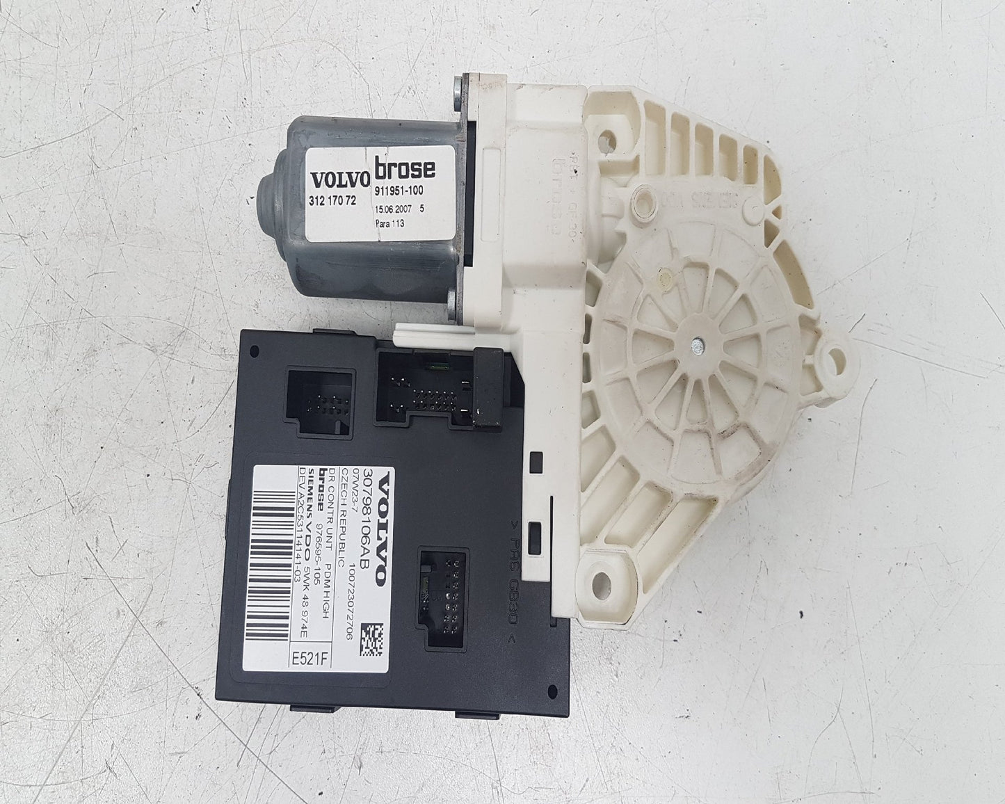 2007 - 2009 Volvo C70 Convertible WINDOW REG MOTOR (PASSENGER SIDE FRONT) 30798106AB