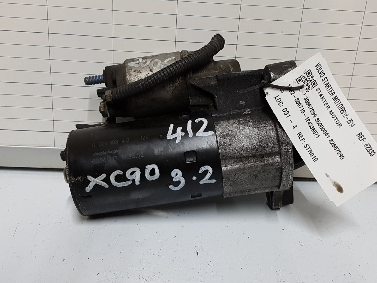 2006 - 2012 Volvo XC90 Starter Motor 0 001 108 412