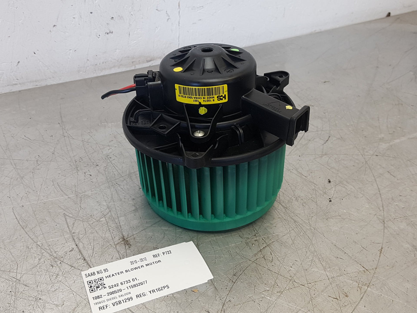 Saab 9-5 Blower Motor 2010-2012 5242 12M Warranty