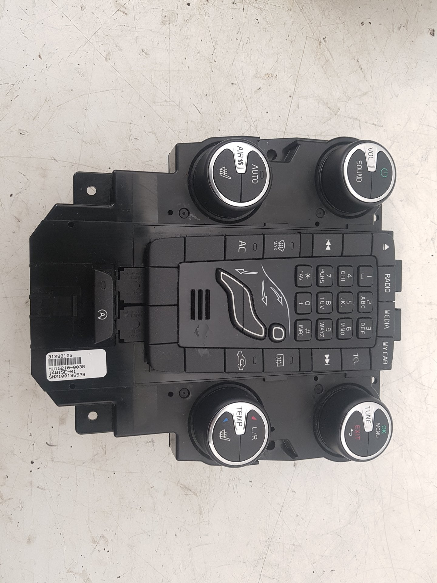 2012 - 2016 Volvo V40 Hatchback HEATER & RADIO CONTROL PANNEL 31288103