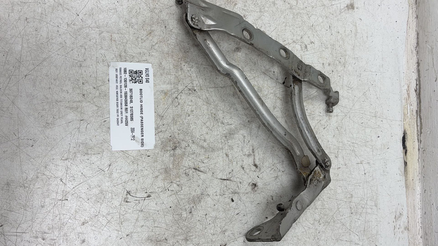 2004 - 2012 Volvo S40 Saloon BOOTLID HINGE (PASSENGER SIDE) 30718248