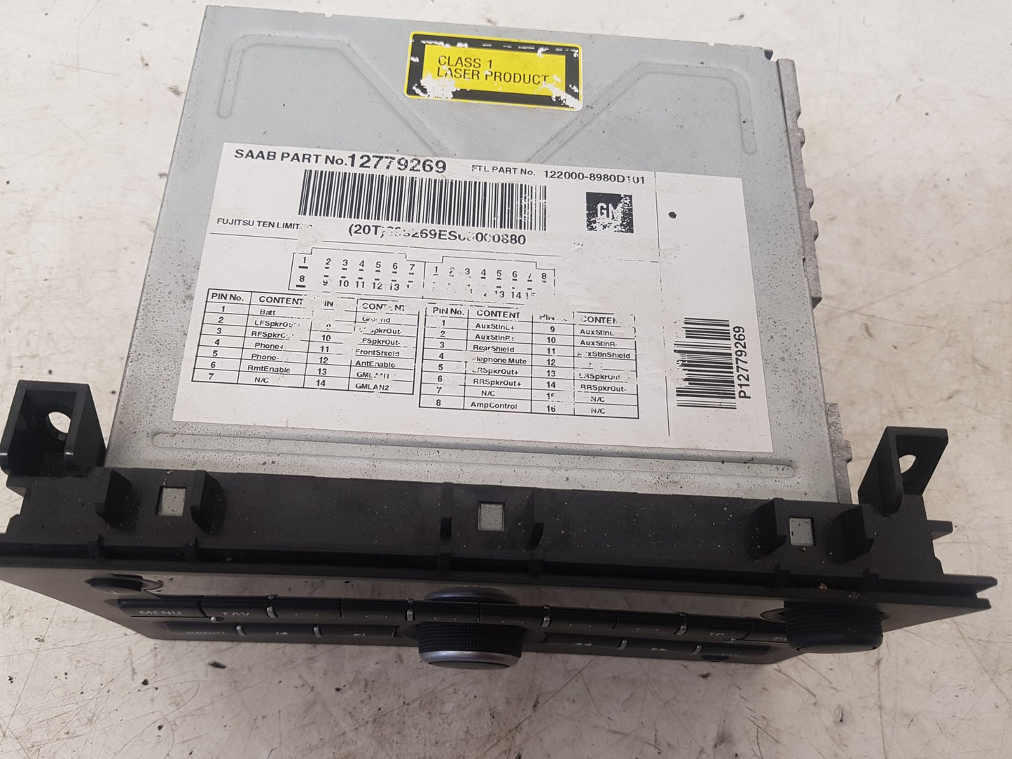 2007 - 2011 Saab 9-3 Saloon RADIO CD CASSETTE PLAYER 12779269