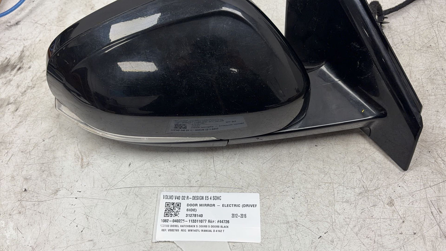 2012 - 2016 Volvo V40 Hatchback DOOR MIRROR - ELECTRIC (DRIVER SIDE) 31278140