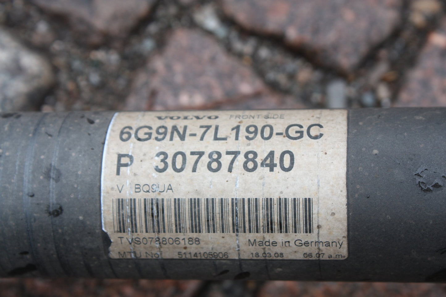 2007 - 2011 Volvo V70 PROP SHAFT (COMPLETE) 30787840