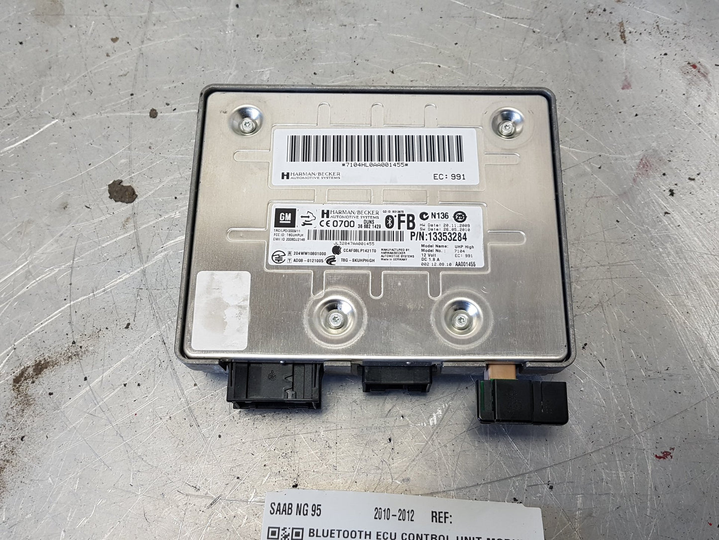 2010 - 2012 Saab 95 Saloon BLUETOOTH ECU CONTROL UNIT MODULE 13353284