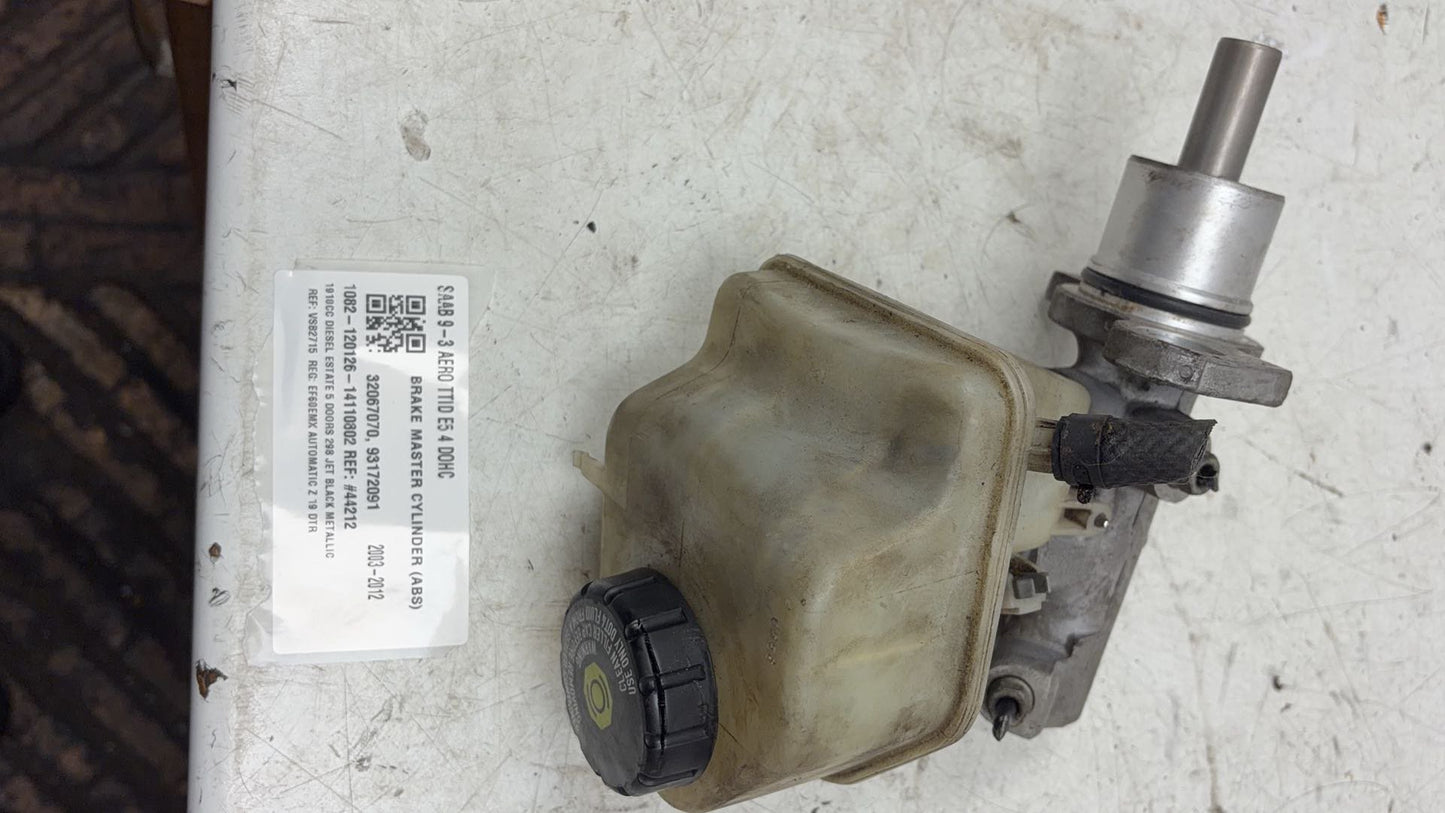 2010 Saab 9-3 Estate Brake Master Cylinder 32067070
