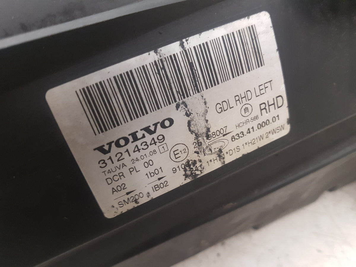 2008-2011 Volvo V70 S80 Passenger Xenon Headlight Non-ABL 31214349