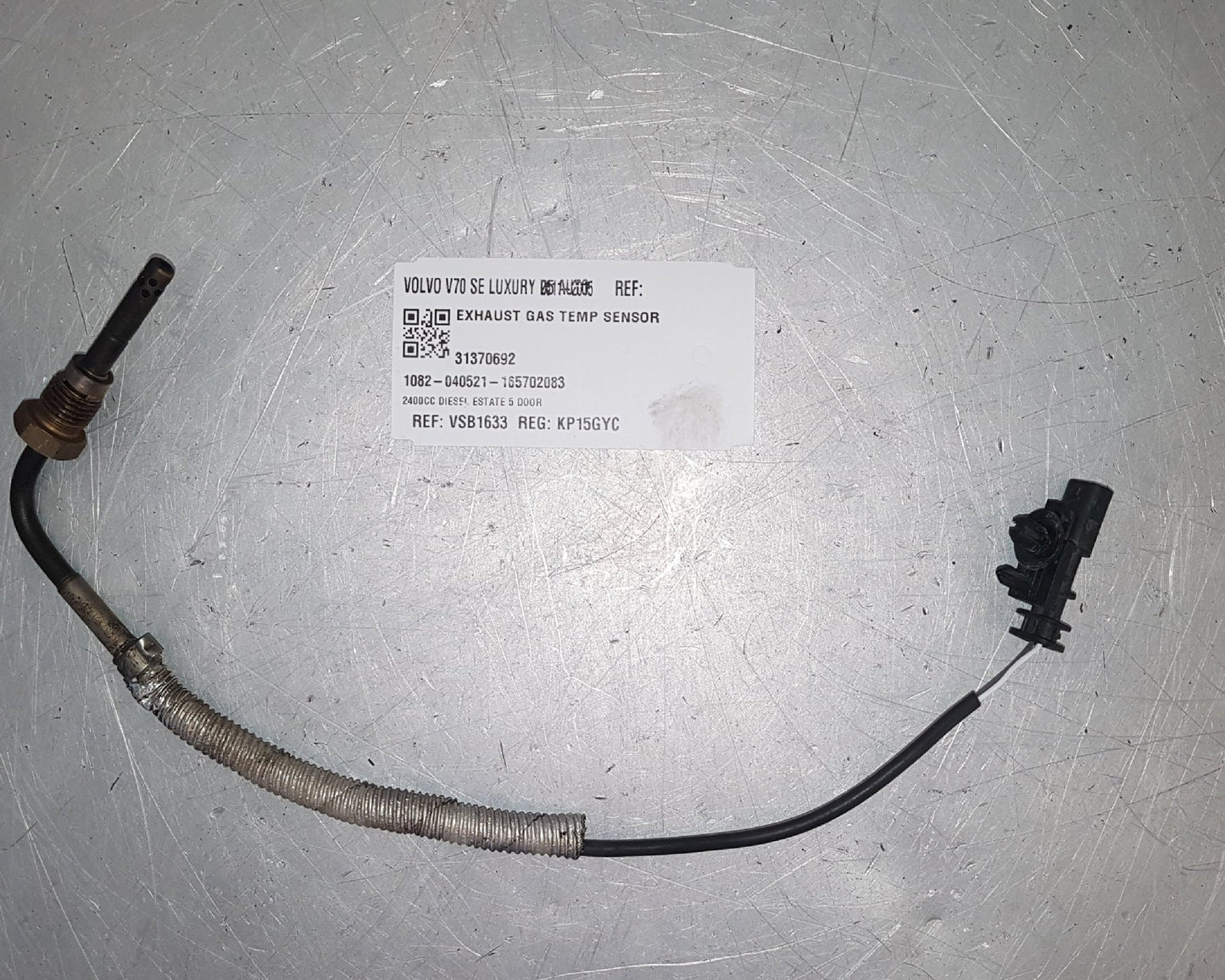 2011 - 2015 Volvo V70 Estate EXHAUST GAS TEMP SENSOR 31370692