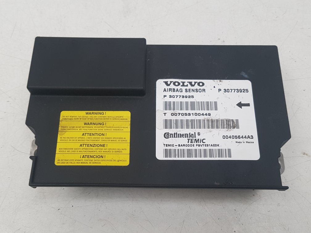 2006-2009 Volvo S80 Airbag Sensor Module 30773925 D5 2.4 Diesel Automatic