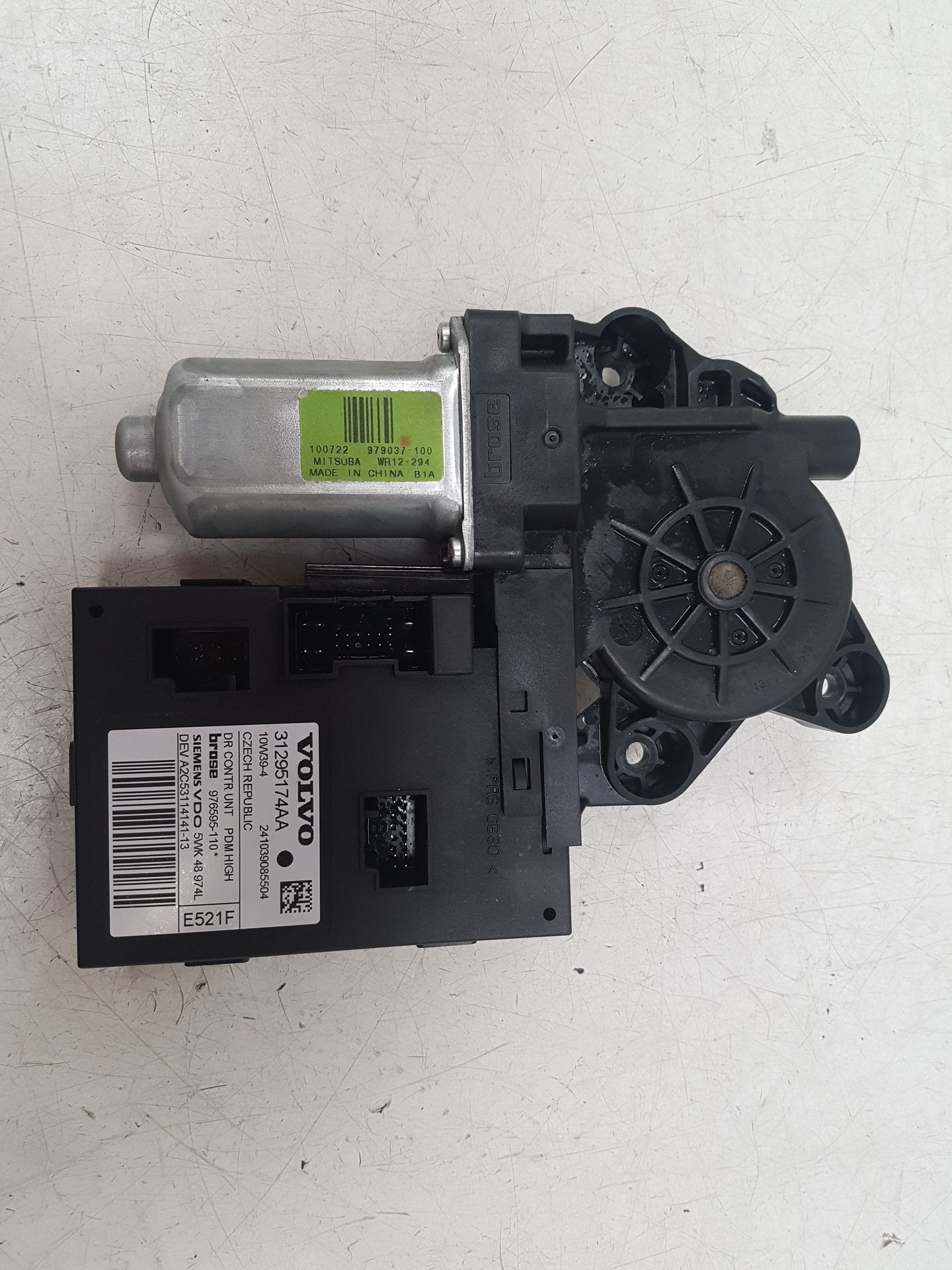 2010 Volvo S40 Saloon WINDOW REG MOTOR (PASSENGER SIDE FRONT) 31295174