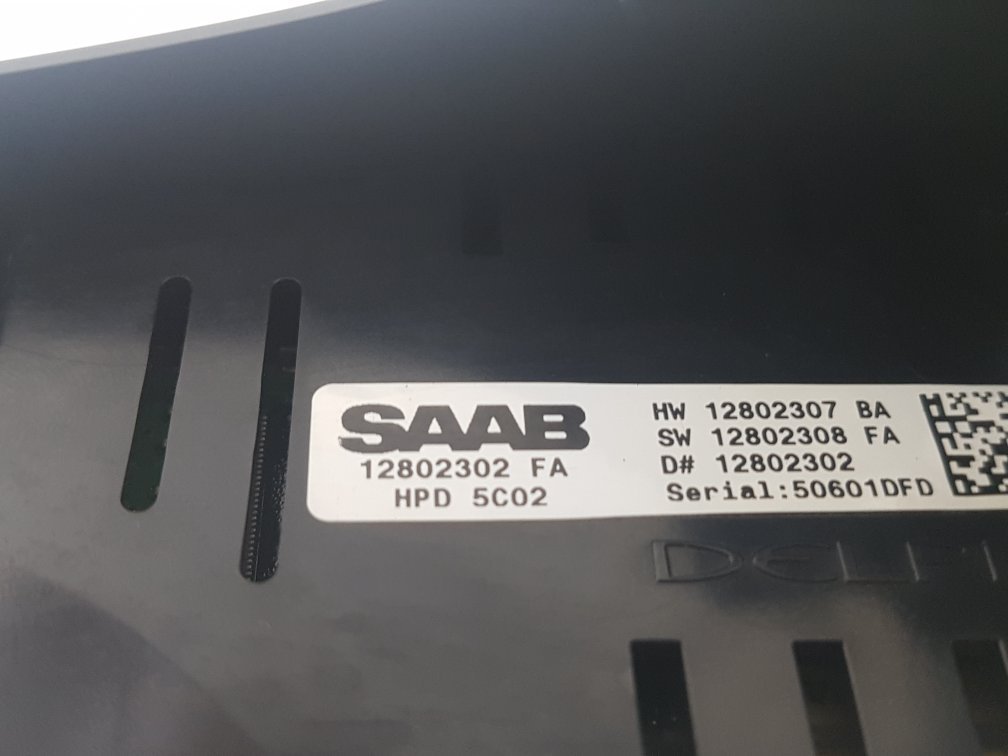 2003 - 2006 Saab 9-3 Convertible Dash Display Unit 12802307