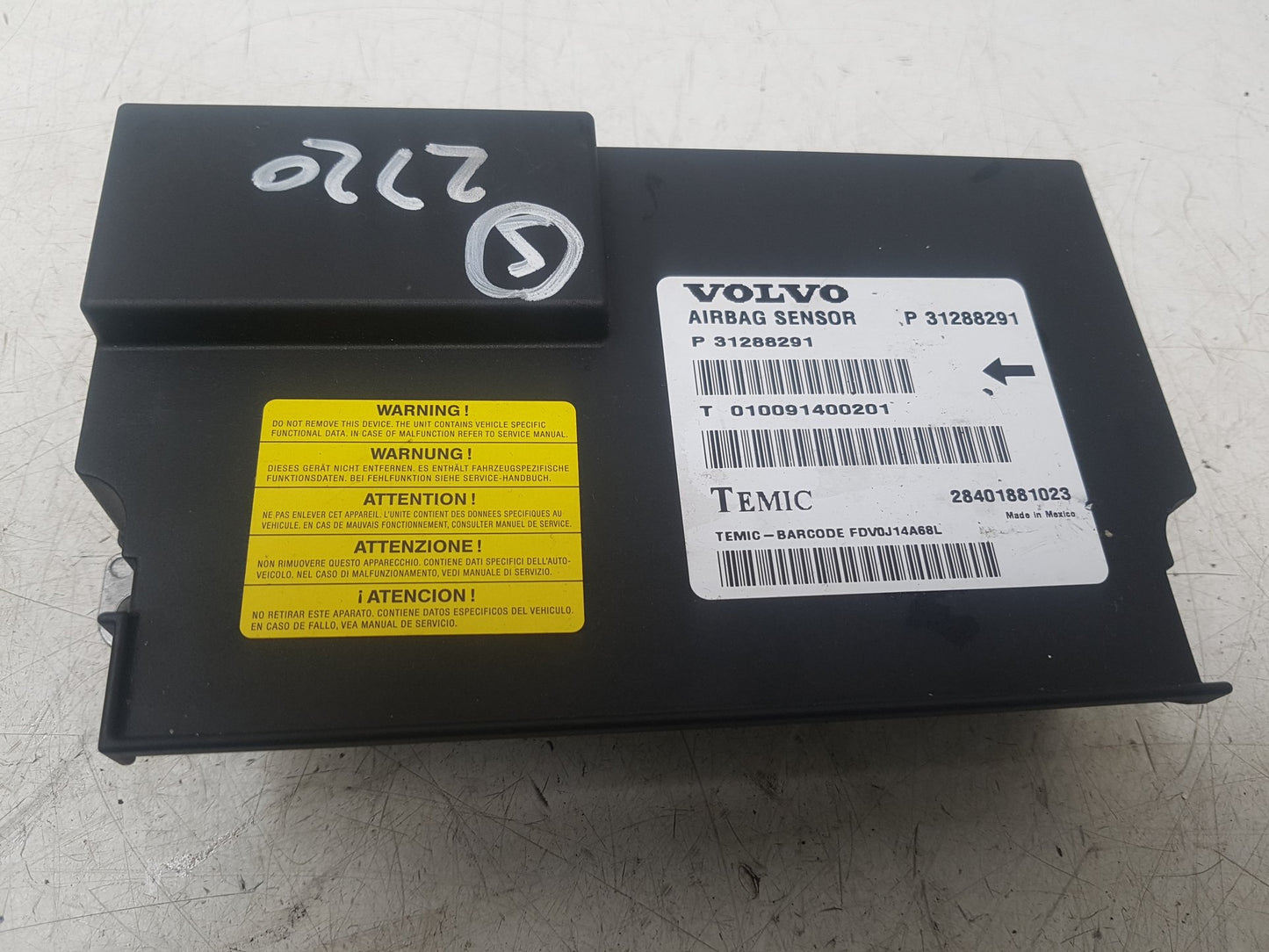 Volvo S80 Airbag Module 2010-2016 31288291 12M Warranty
