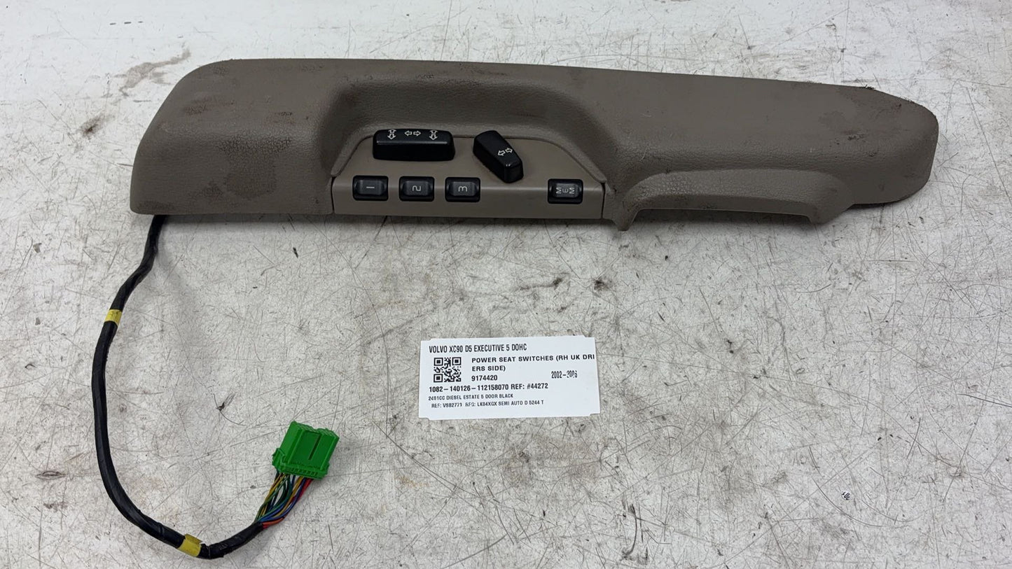 2002 - 2006 Volvo XC90 Estate POWER SEAT SWITCHES (RH UK DRIVERS SIDE) 9174420