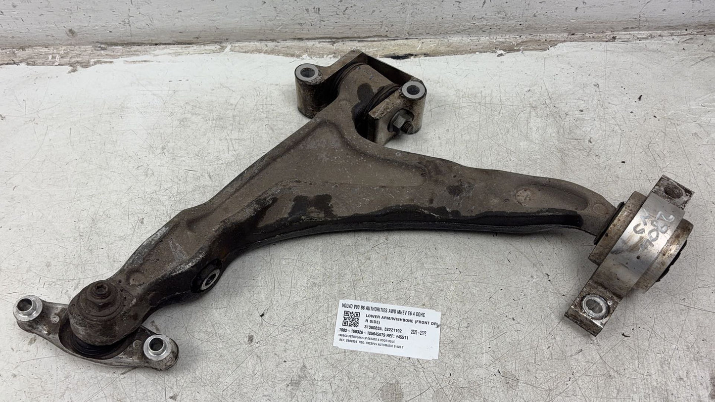 2017 - 2025 Volvo V90 235, 236 Estate Right Front Lower Control Arm 31360835