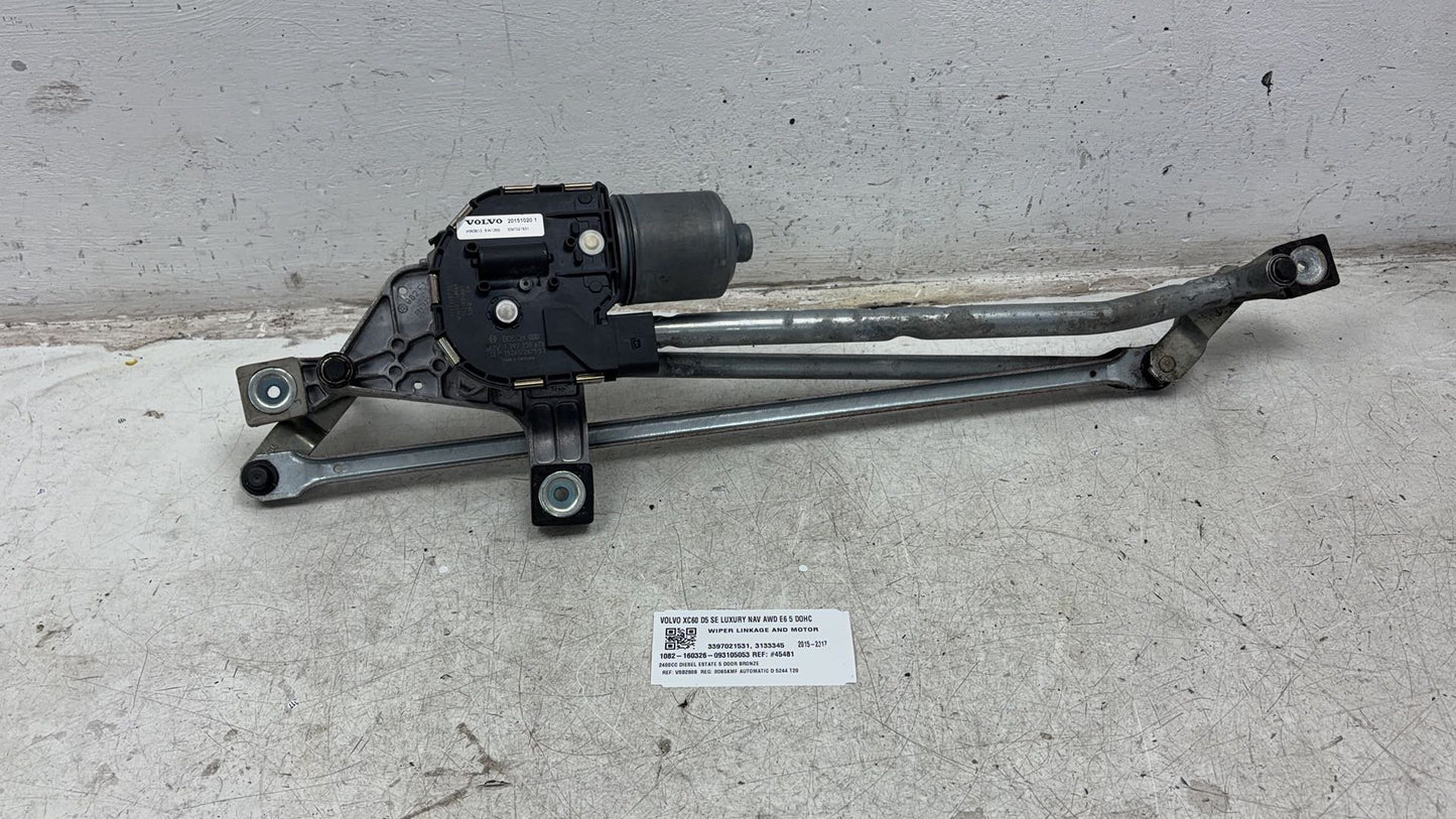 2009 - 2017 Volvo XC60 I 156 Estate WIPER LINKAGE AND MOTOR 3397021531