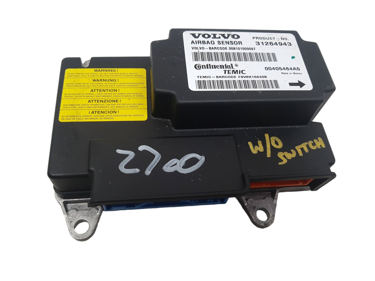 2006-2009 Volvo C70 Convertible Airbag Module 31264943