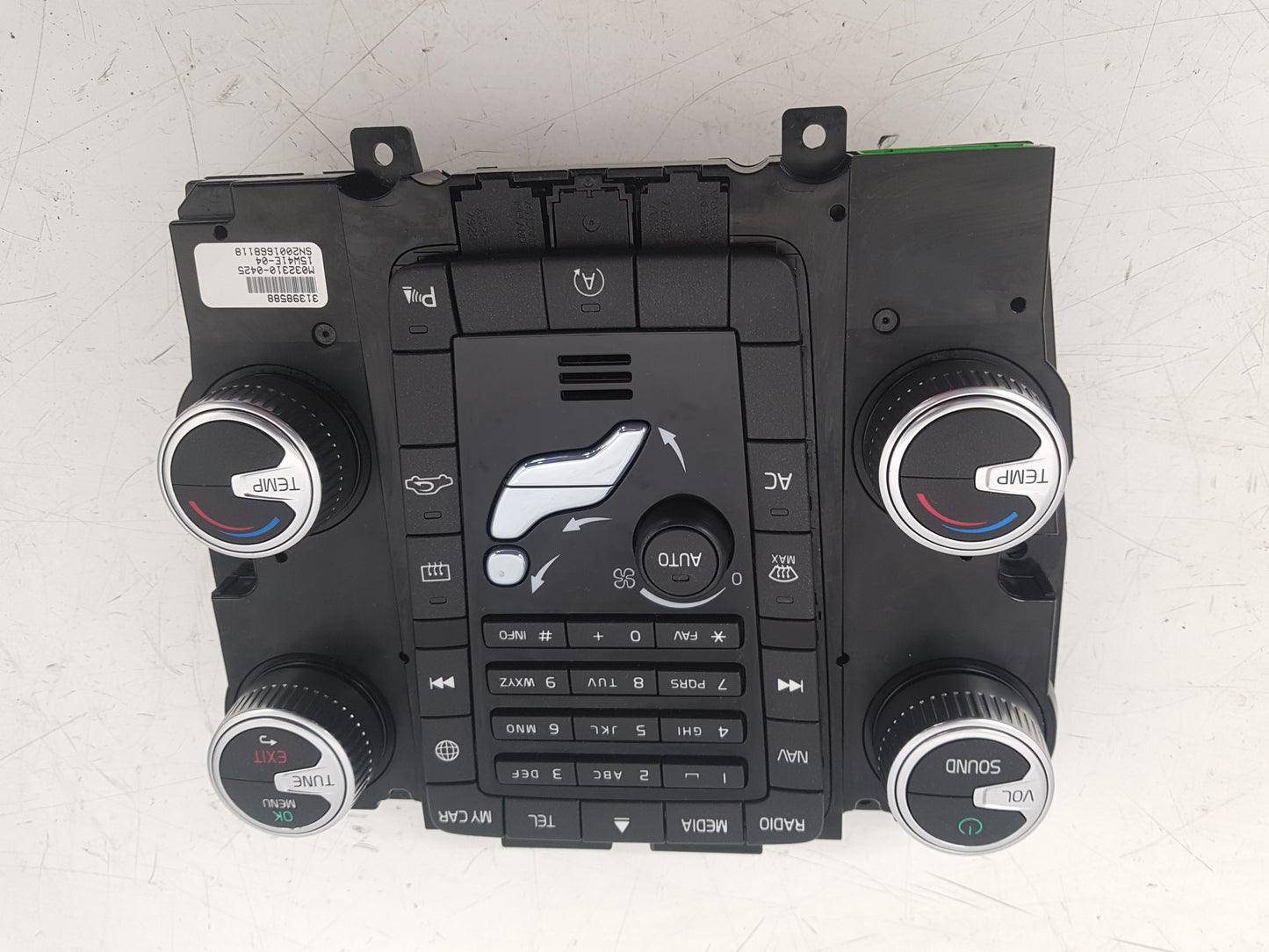 Volvo V70 Digital Heater and Radio Control Panel 2015-2016 31398588 12M Warranty