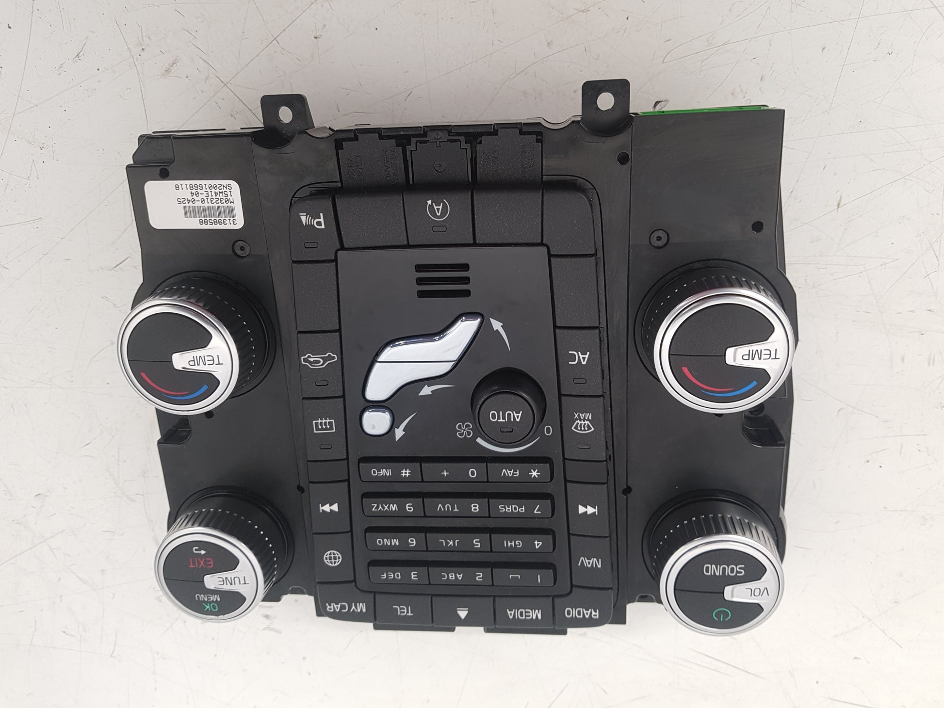Volvo V70 Digital Heater and Radio Control Panel 2015-2016 31398588 12M Warranty