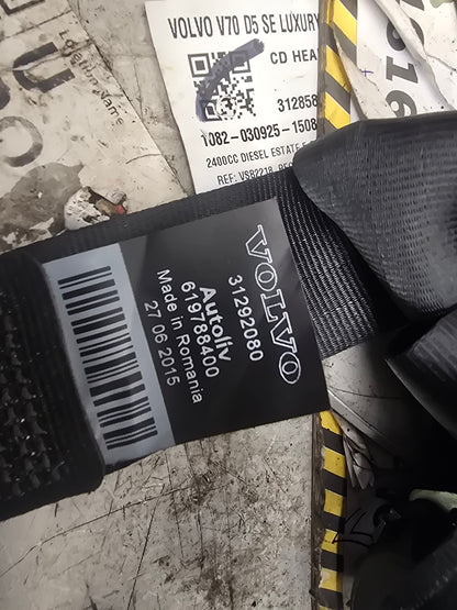 2015 Volvo V40 Rear Middle Seatbelt Grey 1323249