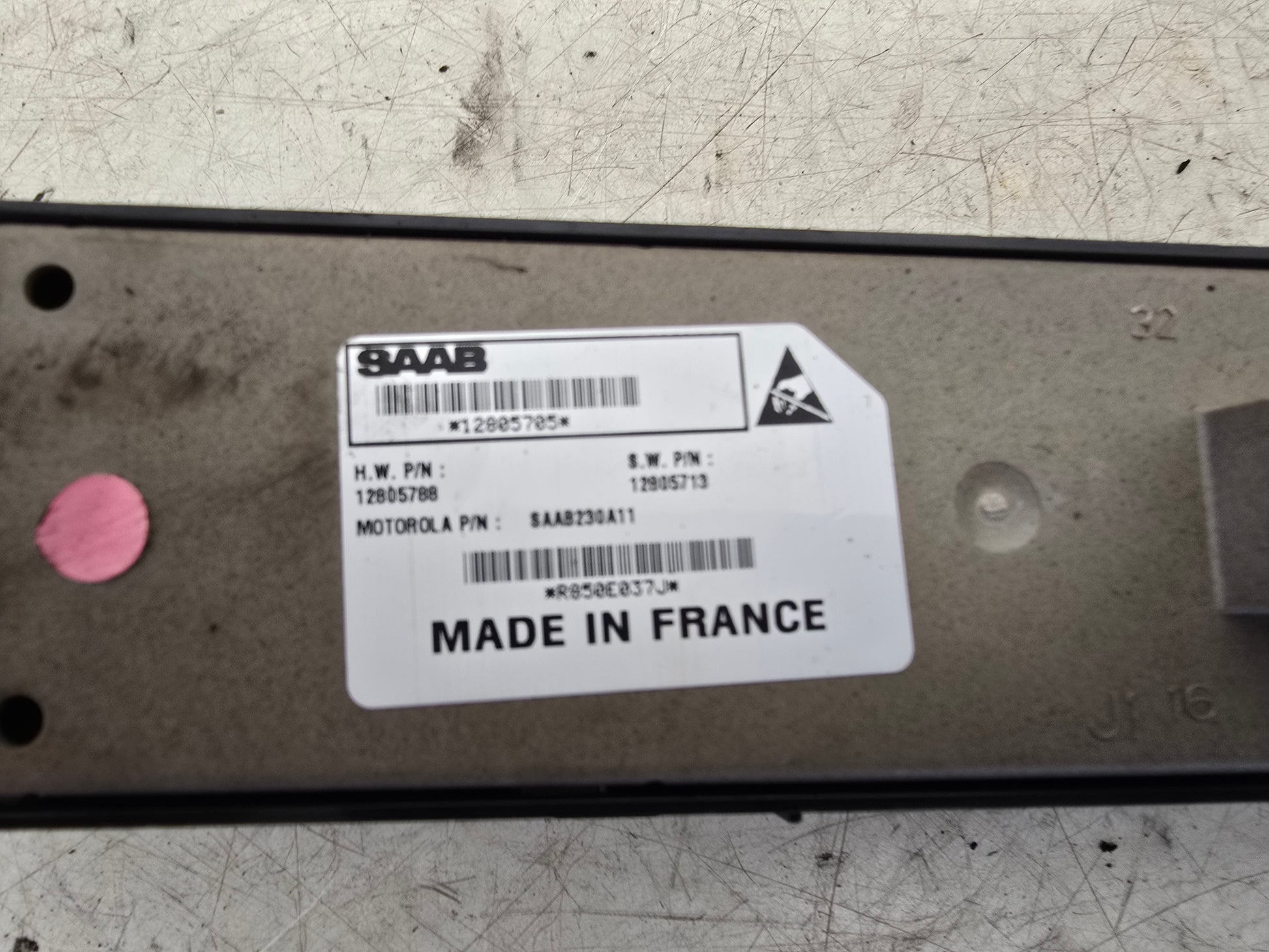 2002-2012 Saab 9-3 Rear Left Passenger Window Switch 12805705