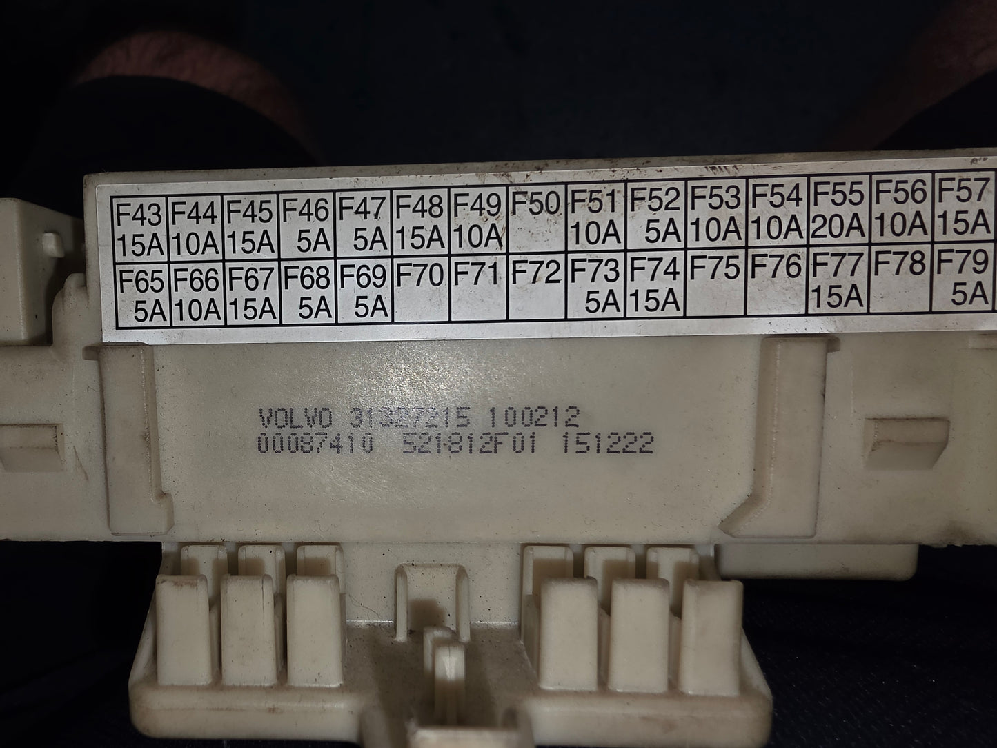 Volvo S40 2004-2012 CENTRAL ELECTRONIC MODULE (CEM) 31327215 — photo 7
