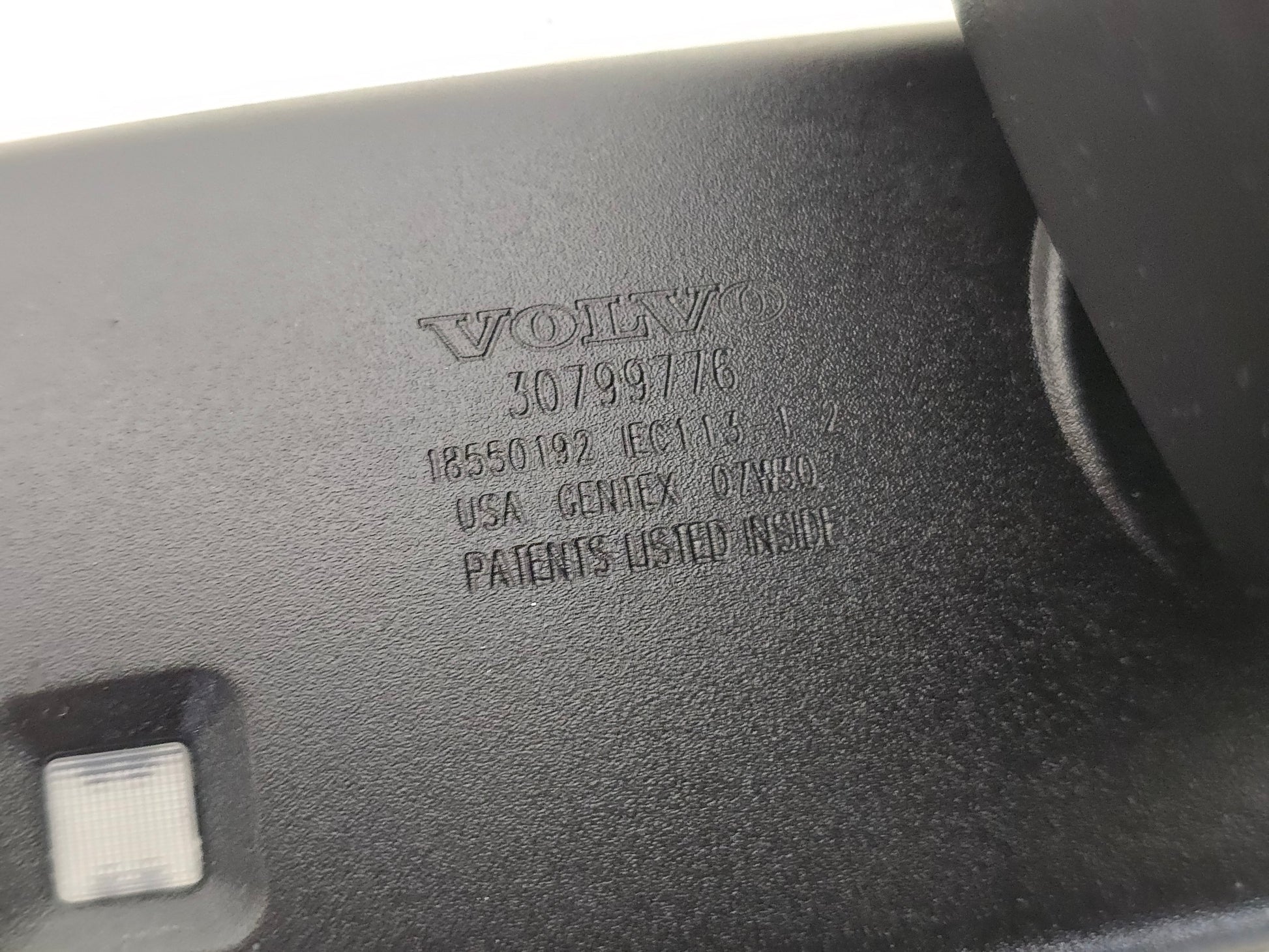 2007 Volvo C30 Interior Rear View Mirror 2.4 Diesel Silver