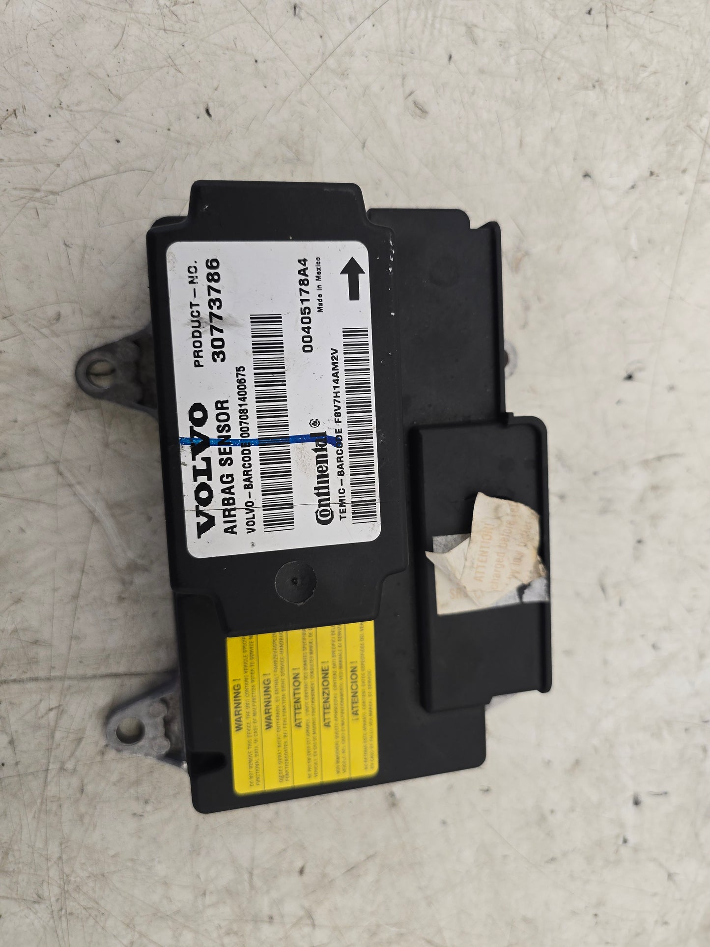 2008-2012 Volvo C30 S40 V50 Airbag Module 30773786 With Cut-Off Switch