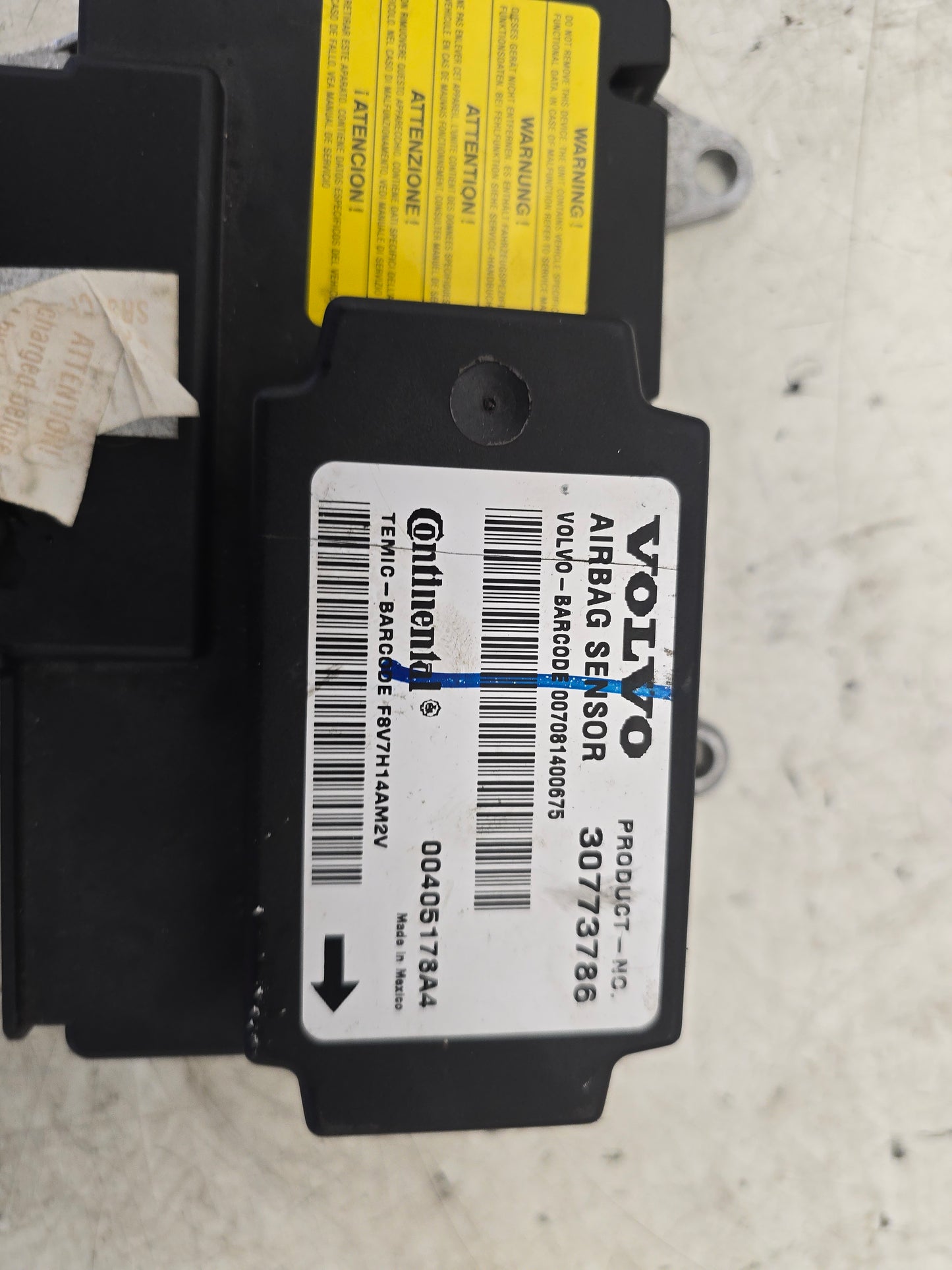 2008-2012 Volvo C30 S40 V50 Airbag Module 30773786 With Cut-Off Switch