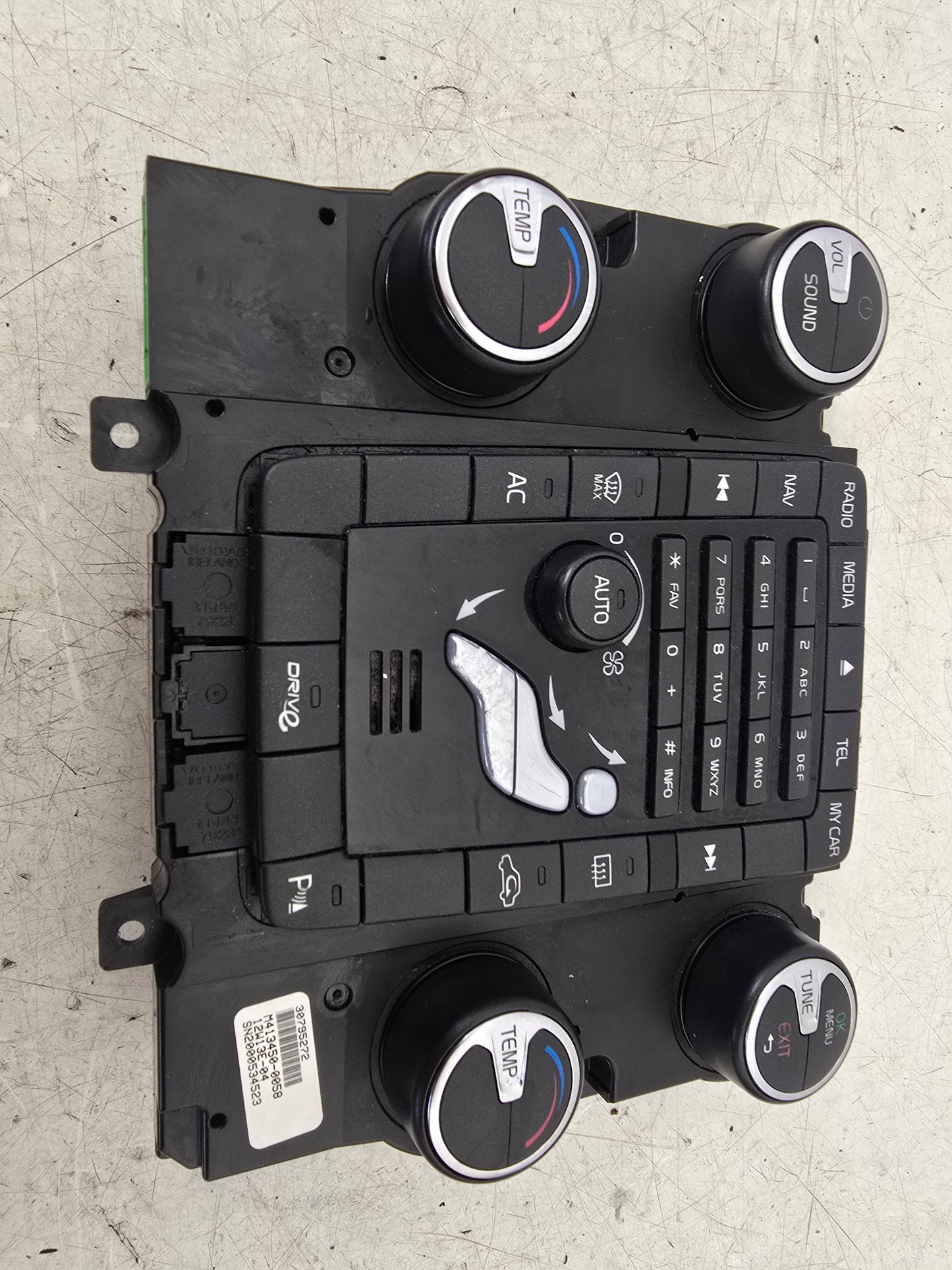 2008-2013 Volvo S60 V60 Heater Radio Control Panel 30795272