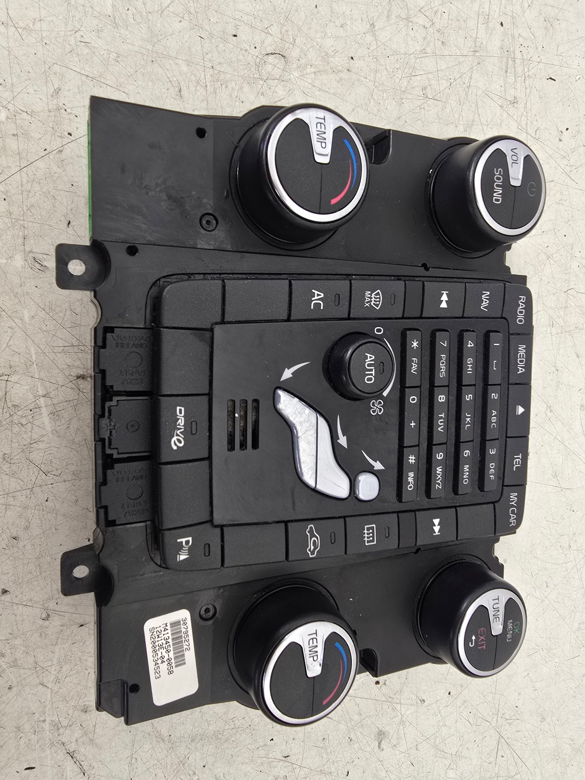 2008-2013 Volvo S60 V60 Heater Radio Control Panel 30795272