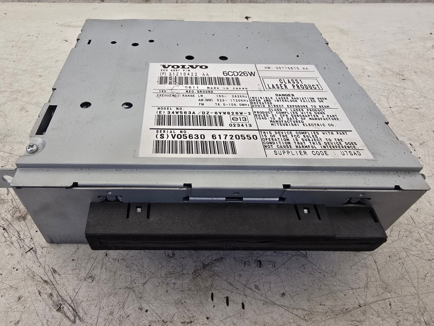 2007 Volvo XC90 D5 CD Player 31210422