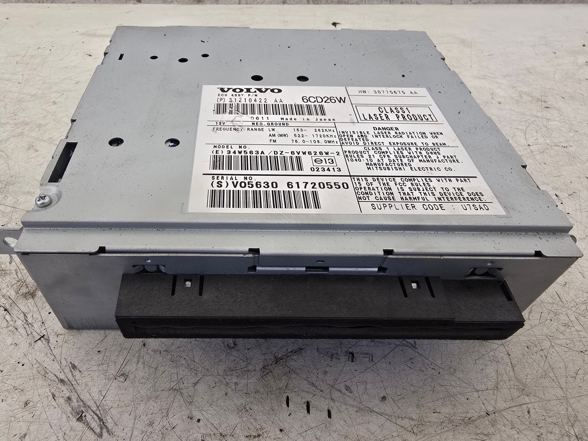2007 Volvo XC90 D5 CD Player 31210422