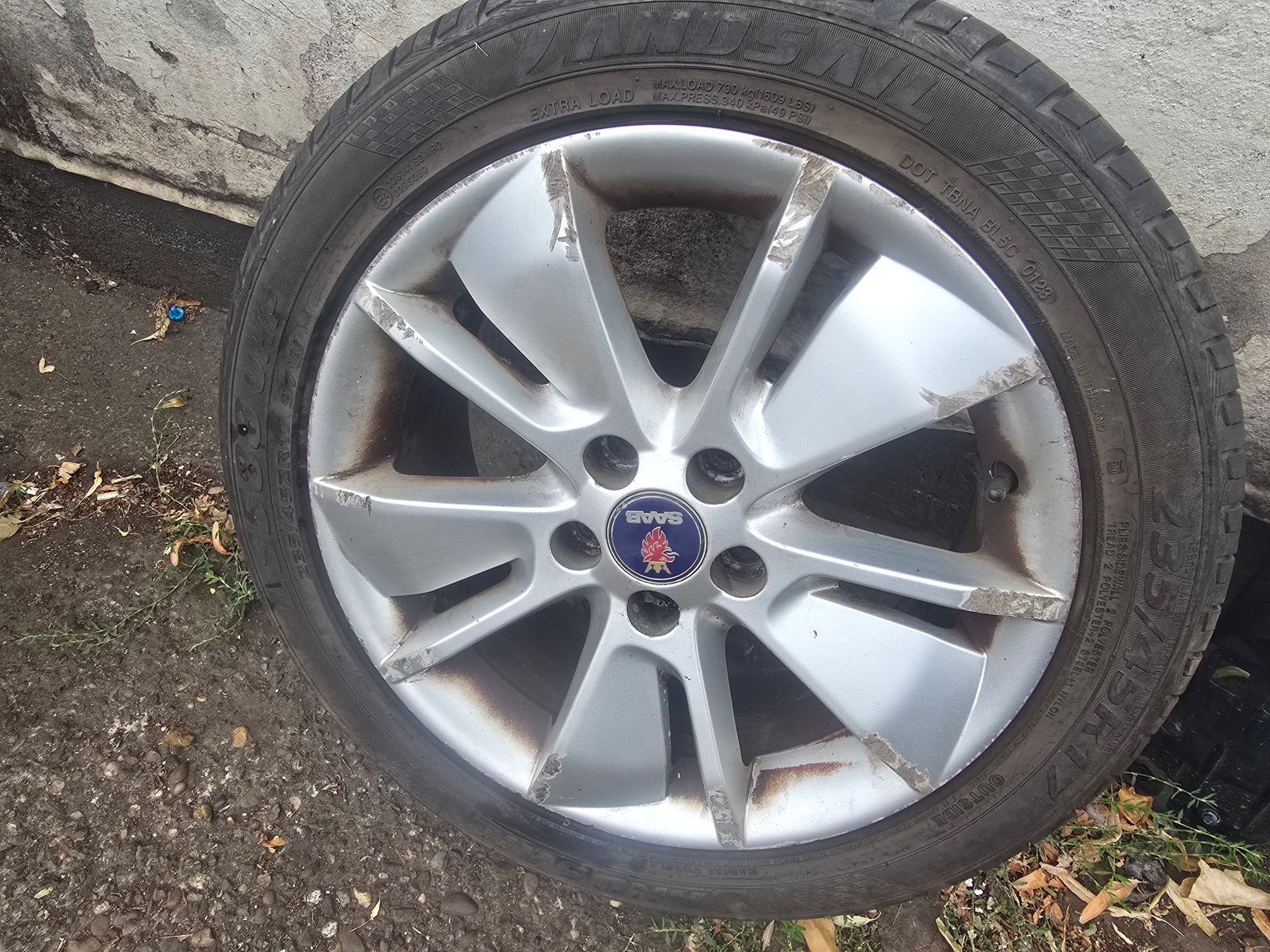 2009 Saab 9-3 YS3F Alloy Road Wheel 12780223