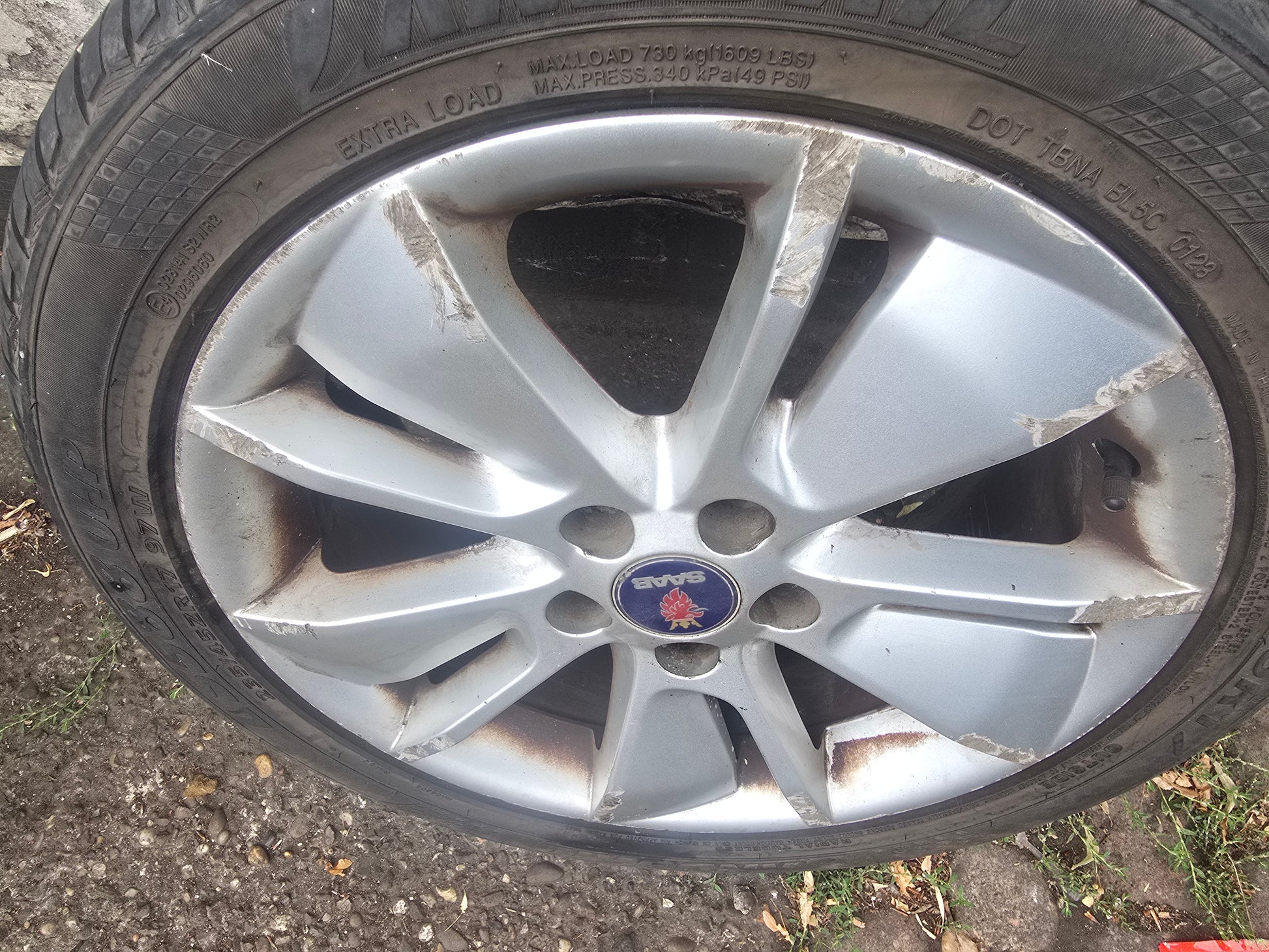 2009 Saab 9-3 YS3F Alloy Road Wheel 12780223