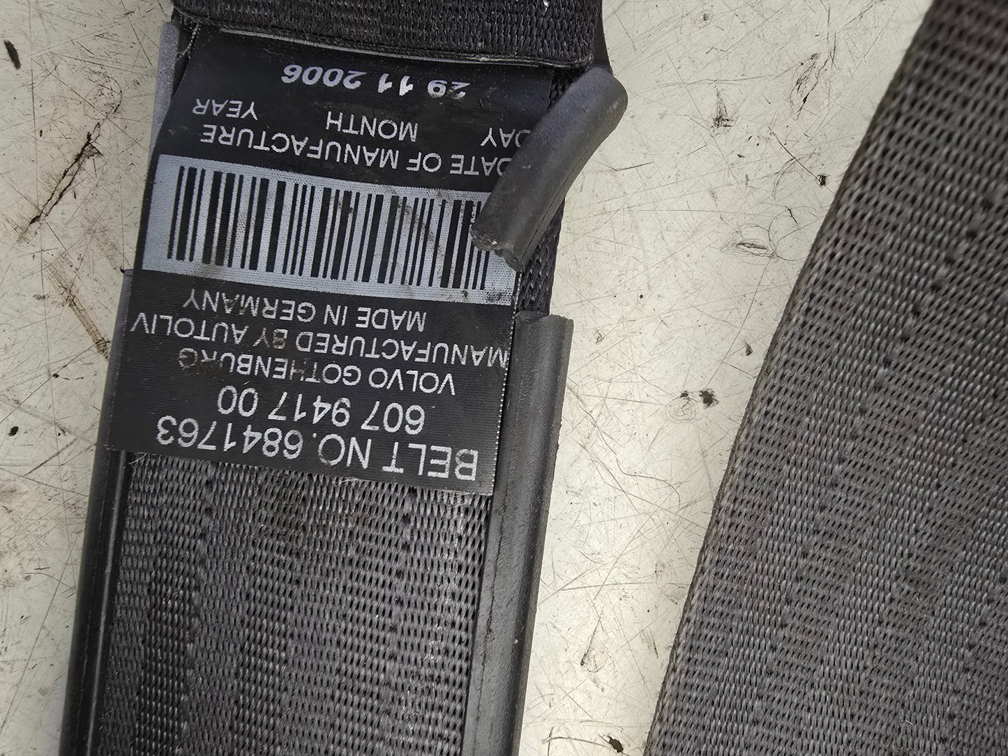 2002-2014 Volvo XC90 Left Rear Passenger Seat Belt 6841763
