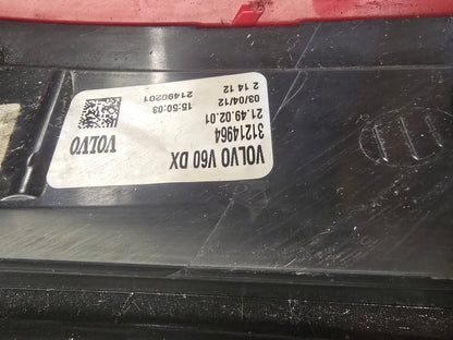 2012 Volvo V60 D3 Driver Side Rear Brake Light 31214964