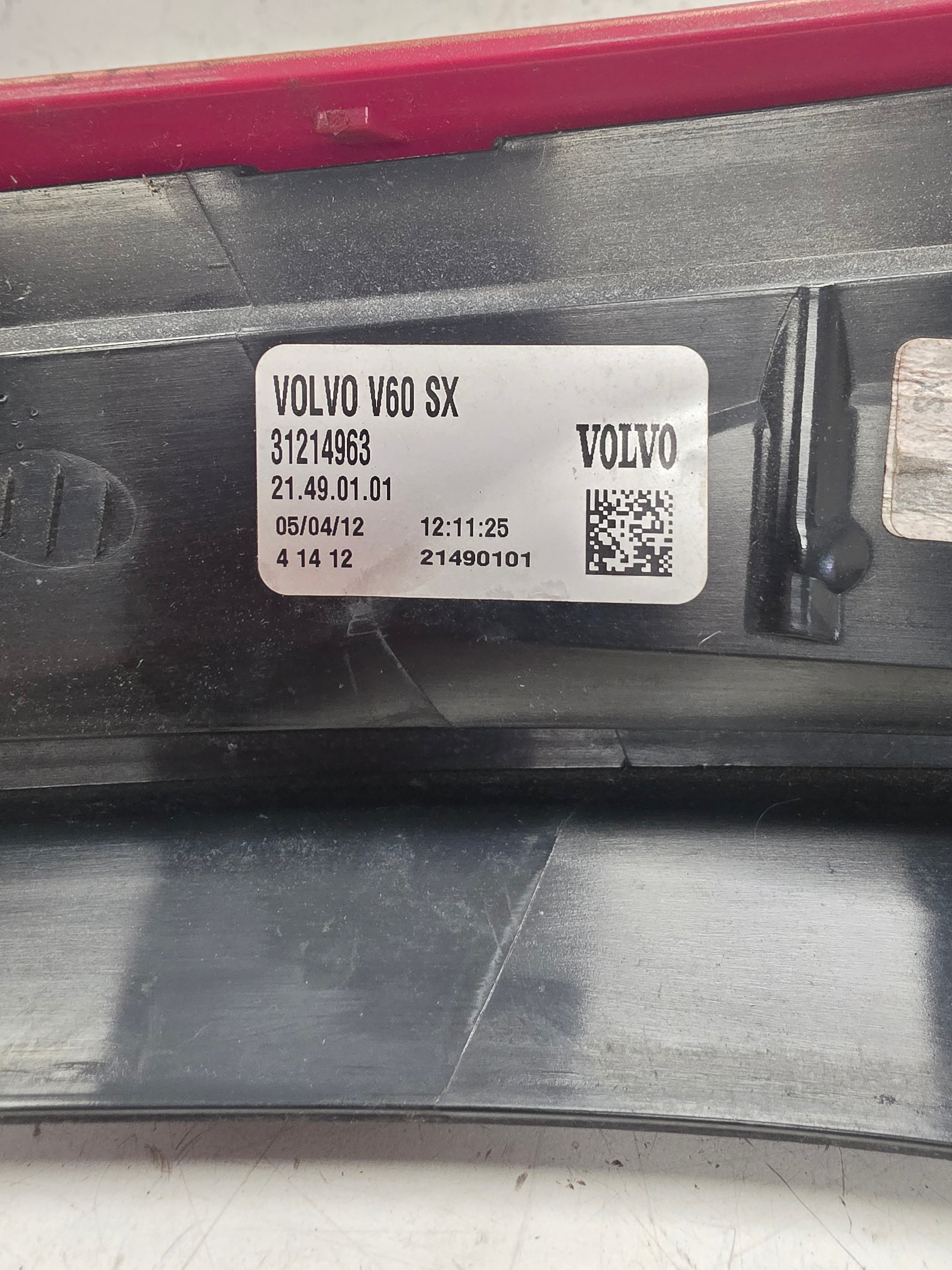 2011 Volvo XC60 Rear Left Passenger Light Assembly 31214963