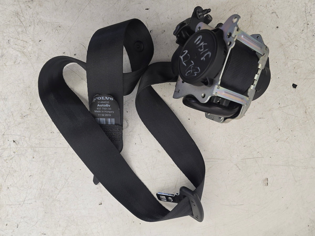 31484535 Volvo V40 Hatchback Front Left Passenger Seat Belt 2012-2019 Genuine Bursting Blue