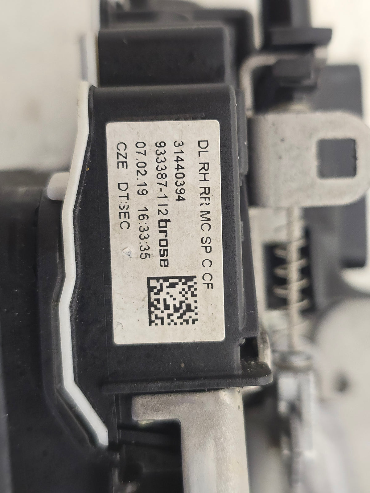 31440394 Volvo V40 Right Rear Door Lock Mechanism 2012-2019 Genuine — Driver Side Rear