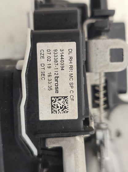 31440394 Volvo V40 Right Rear Door Lock Mechanism 2012-2019 Genuine — Driver Side Rear