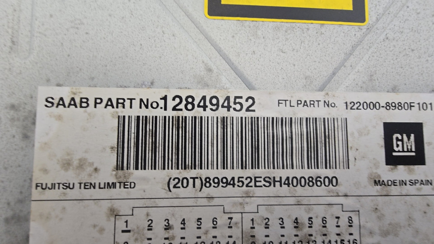 2006-2011 Saab 9-3 Genuine Radio CD Player Head Unit 12849452 — VS Breakers Nottingham