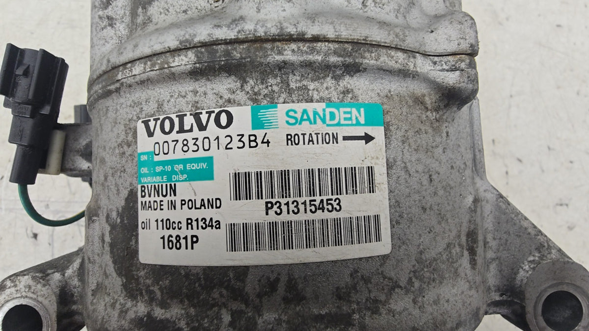 31315453 Volvo V60 I D3 A/C Air Con Compressor 2010–2015 1984cc Diesel Manual Estate
