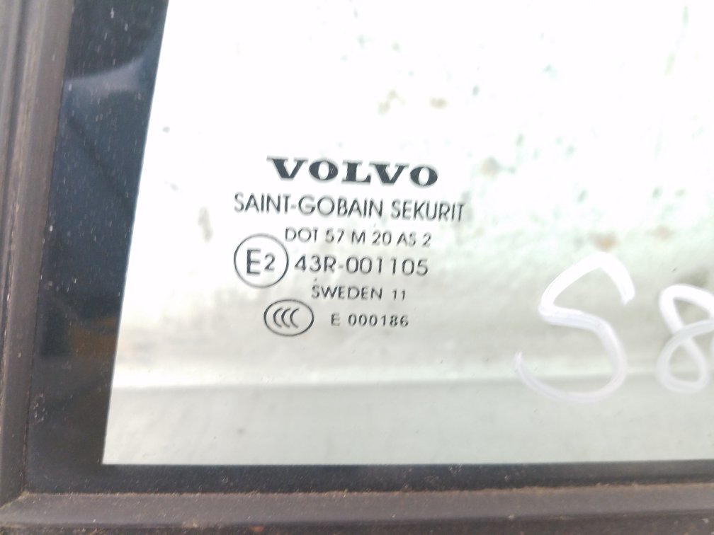 2006-2016 Volvo S80 Saloon Passenger Rear Quarter Window Glass 30779888