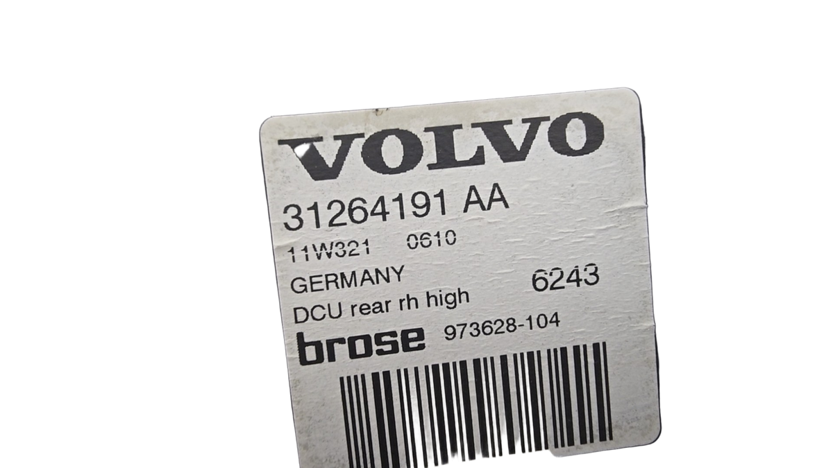 31264191AA Volvo S40 V50 Rear Right Driver Side Window Motor 2004–2010 1560cc Diesel