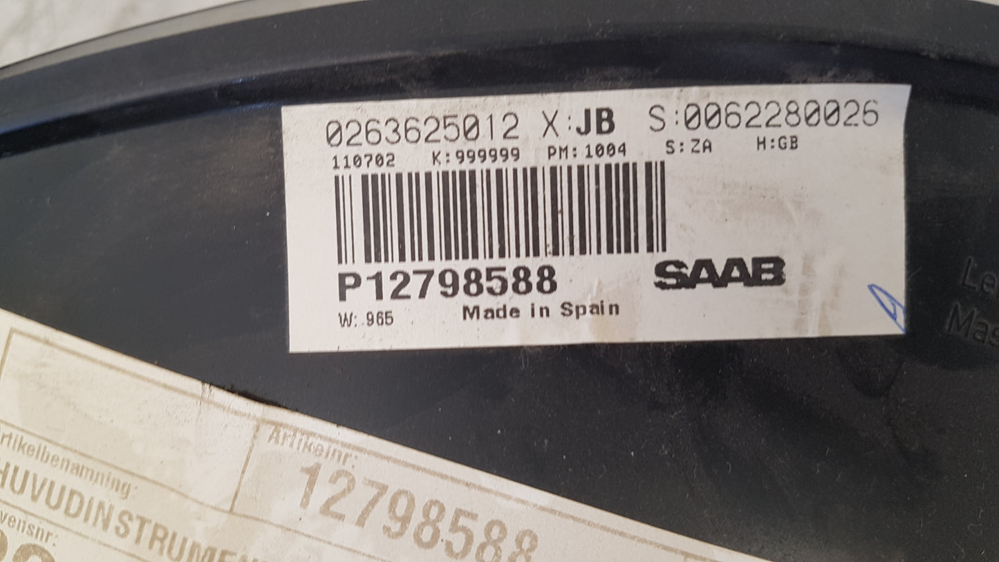 2003-2007 Saab 9-3 1.8 2.0 Petrol Turbo Instrument Cluster Speedo Clocks 12798588